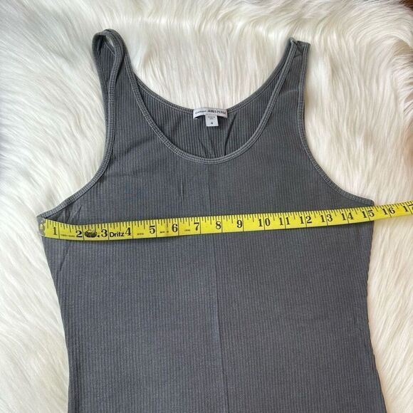 James Perse Ribbed Daily Tank in Carbon Pigment Size 4/XL - Picture 9 of 11